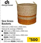 DesignHouse Sea Grass Baskets 450mm x 450mm x 400mm