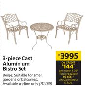 3 Piece Cast Aluminium Bistro Set