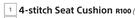 Strelitzia Mono Cushion Range 4 Stitch Seat Cushion