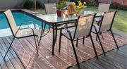 DH Steel 6 Seater Glass Table