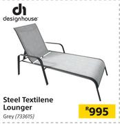 Design House Steel Textilene Lounger Grey