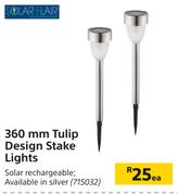 Solar Flair 360mm Tulip Design Stake Lights-Each