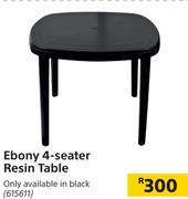 Ebony 4 Seater Resin Table
