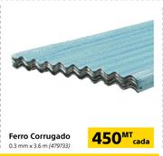 Ferro Corrugado-0.3mm X 3.6m Cada