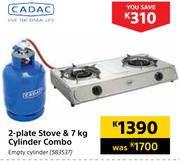 CADAC 2-Plate Stove & 7Kg Cylinder Combo