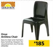 Gold Sun Onyx Armless Chair
