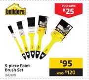 Builders 5 Piece Paint Brush Set-Per Set