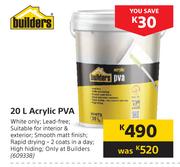 Builders 20Ltr Acrylic PVA