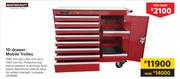 Mastercratf 10-Draawer Mobile Trolley-1040mm (w) x 460mm(d) x 1000mm(h)