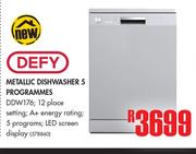 Defy Metallic Dishwasher 5 Programmes DDW176