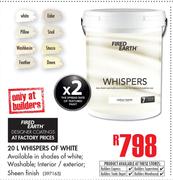 Fired Earth Whispers Of White-20Ltr