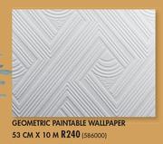 Fired Earth Geometric Paintable Wallpaper-53cm x 10m