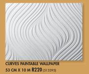 Fired Earth Curves Paintable Wallpaper-53cm x 10m