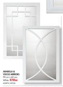 Arabella & Viscus Mirrors White-90cm x 60cm Each