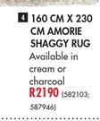 Amorie Shaggy Rug 160cm x 230cm