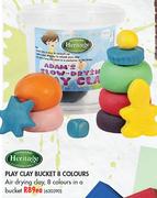 Heritage Play Clay Bucket 8 Colours-Each