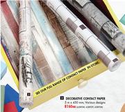 Decorative Contact Paper In Various Designs 5m x 450mm-Each