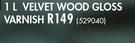 Fired Earth Velvet Wood Gloss Varnish-5Ltr