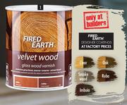 Fired Earth Velvet Wood Gloss Varnish-5Ltr
