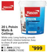 Plascon Polvin Walls & Ceilings-20Ltr