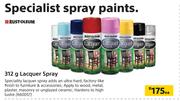 Rust Oleum 312g Lacquer Spray-Each