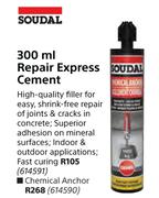 Soudal 300ml Repair Express Cement