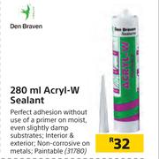 Den Braven 280ml Acryl-W Sealant