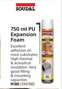 Soudal 750ml PU Expansion Foam