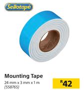Sellotape Mounting Tape-24mm x 3mm x 1m