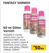 Fantasy Varnish Glitter Varnish-60ml Each