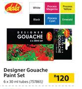 Dala Designer Gouache Paint Set 6 x 30ml Tubes