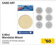 Sand Art 6 Mini Mandalas Mixed