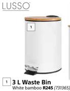 Lusso 3Ltr Waste Bin