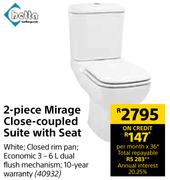 Betta 2-Piece Mirage Close-Coupled Suite With Seat