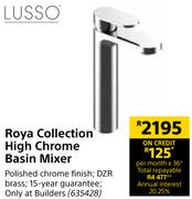 Lusso Roya Collection High Chrome Basin Mixer