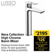 Lusso Nera Collection High Chrome Basin Mixer