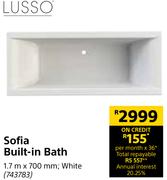 Lusso Sofia Built-In Bath 1.7 m x 700 mm