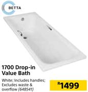 Betta 1700 Drop-In Value Bath