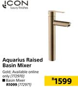 Icon Aquarius Raised Basin Mixer (Gold)
