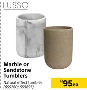 Lusso Marble Or Sandstone Tumblers (Natural Effect Tumbler)-Each