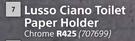 Lusso Ciano Toilet Paper Holder (Chrome)