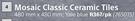 Mosaic Classic Ceramic Tiles (Yale Blue) 480mm x 480mm-Per pk
