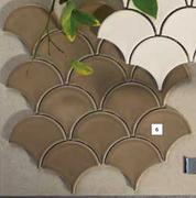 Mosaic Warm Stone Tiles (Beige Gloss) 900mm x 850mm x 80mm-Per pk