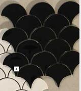 Mosaic Fan Tiles (Black) 900m x 850mm-Per sqm