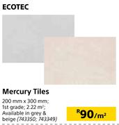Ecotec Mercury Tiles-200mm x 300mm Per sqm