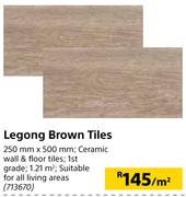 Legong Brown Tiles-250mm x 500mm Per sqm
