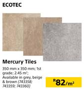 Ecotec Mercury Tiles-350mm x 350mm Per sqm
