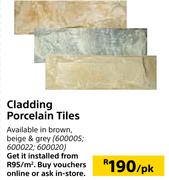 Cladding Porcelain Tiles-Per pk