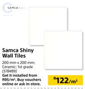 Samca Shiny Wall Tiles-200mm x 200mm Per sqm
