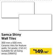 Samca Shiny Wall Tiles-300mm x 600mm x 60mm Per sqm